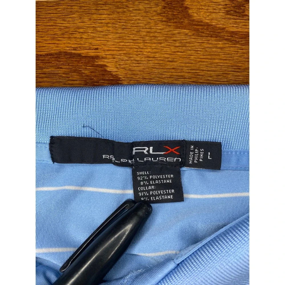 RLX Ralph Lauren Light Blue and White Polo Size Large - Picture 5 of 8